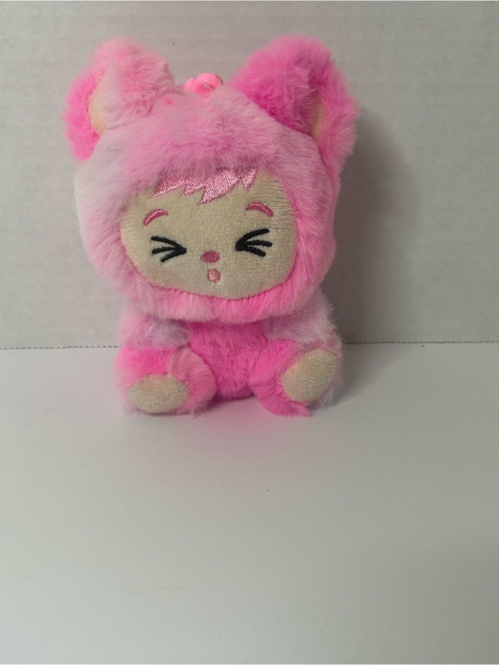 Pink Plush Bunny Character Keychain - Picture 2 of 7
